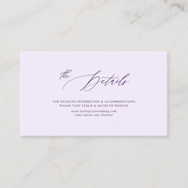 PixDezines Terracotta Luxe Script Details Enclosure Card (Front)