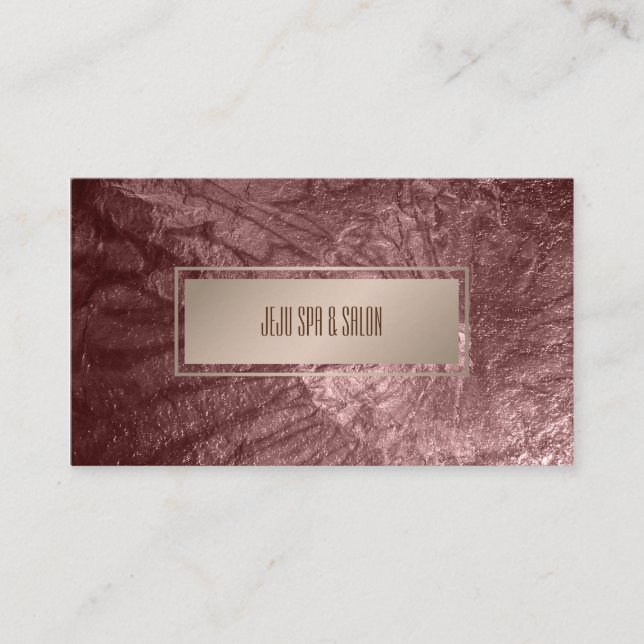 PixDezines Texture, Faux Metallic Bronze Business Card (Front)