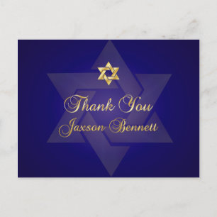 PixDezines thank you/Classic Mitzvah Postcard