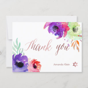 PixDezines Thank You/Floral/Watercolor/Roses Thank You Card