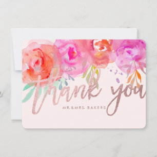 PixDezines Thank You/Floral/Watercolor/Roses You Card