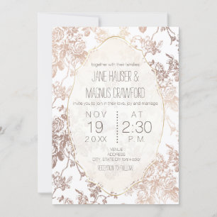 PixDezines Toile Rose Gold/DIY Background Invitation