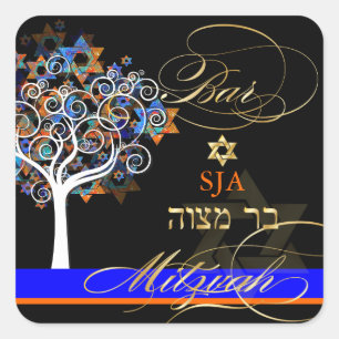 PixDezines tree of life/Bar Mitzvah/diy background Square Sticker