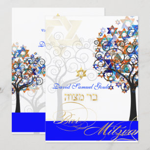 PixDezines TREE OF LIFE BAR MITZVAH Invitation