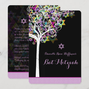 PixDezines tree of life Bat Mitzvah/diy background Invitation