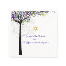 PixDezines TREE OF LIFE/BAT MITZVAH/PURPLE