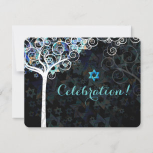 PixDezines Tree of Life Bat Mitzvah/reception Invitation