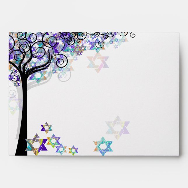 PixDezines tree of life/Mitzvah Envelope (Front)