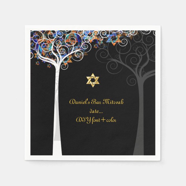 PixDezines tree of life/mitzvah Napkin (Front)