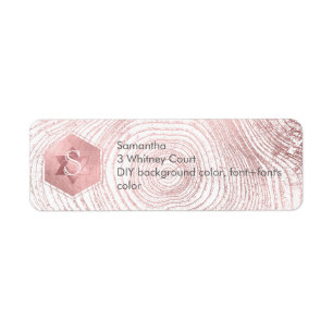 PixDezines Tree Rings, Faux Rose Gold Honeycomb