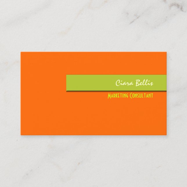 PixDezines trendy retro colours business cards (Front)