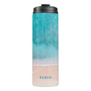 PixDezines Tropical Beach Thermal Tumbler