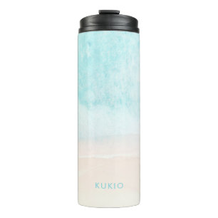 PixDezines Tropical Beach Thermal Tumbler