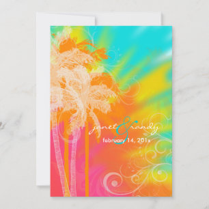 PixDezines tropical hula+swirls Invitation