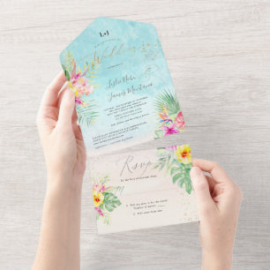 PixDezines Tropical Paradise Beach Event All In One Invitation