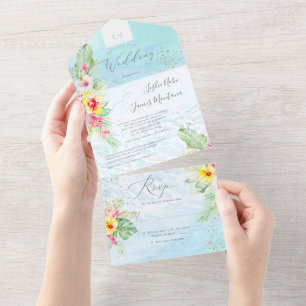PixDezines Tropical Paradise Beach Event  All In One Invitation