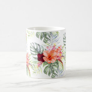 PixDezines Tropical Paradise Floral Foliage Coffee Mug