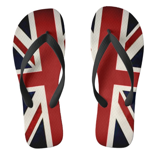 PixDezines union jack Flip Flops (Footbed)
