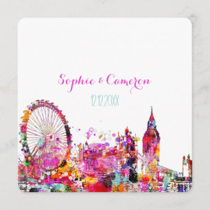 PixDezines urban/london/DIY background colour Invitation