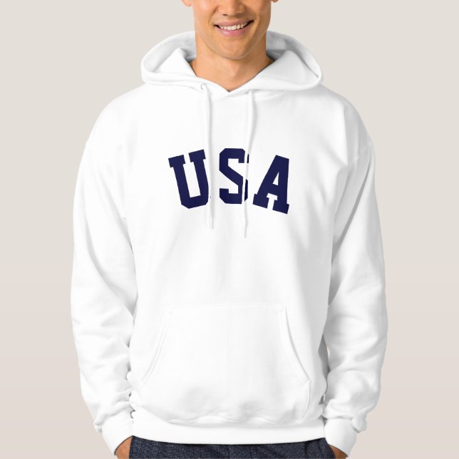 PixDezines USA/DIY text+font+colour Hoodie (Front)