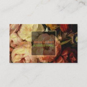 PixDezines Van Dael Vintage Floral Still Life Business Card