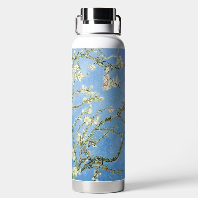 PixDezines Van Gogh Almond Blossom, St. Remy Water Bottle (Back)