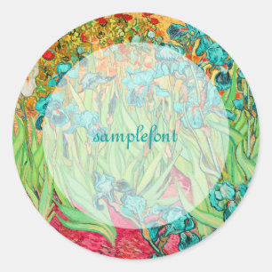 PixDezines van gogh iris/st. remy Classic Round Sticker
