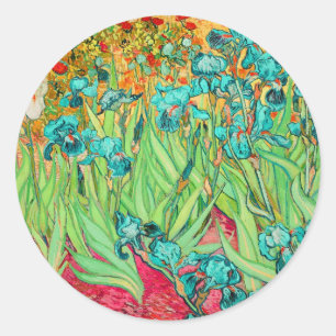 PixDezines van gogh iris/st. remy Classic Round Sticker