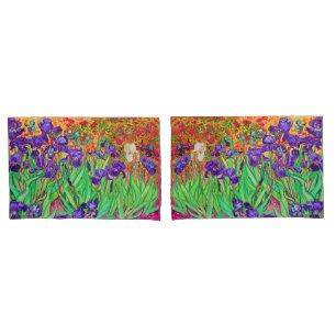 PixDezines Van Gogh Irises/Purple/St. Remy Pillowcase