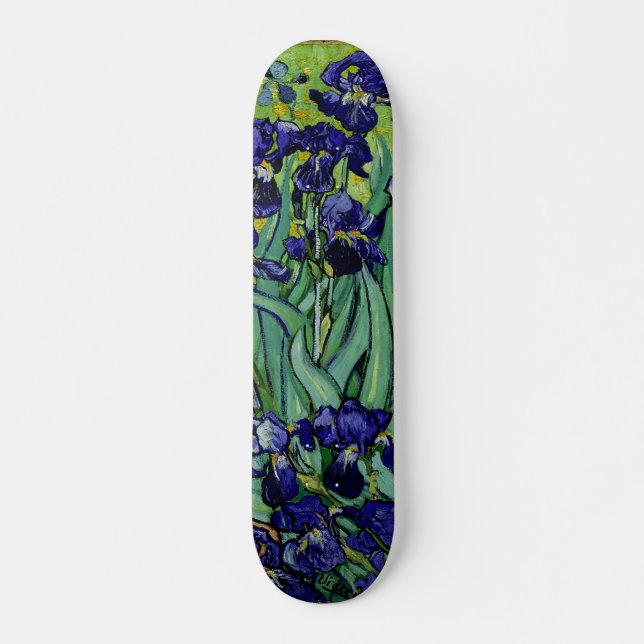PixDezines van gogh purple irises Skateboard (Front)