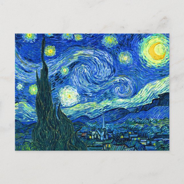 PixDezines van gogh starry night Postcard (Front)