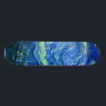 PixDezines van gogh starry night Skateboard<br><div class="desc">Van Gogh's famous painting,  "The Starry Night." Painted during his stay at the Saint Remy asylum in the 1880's,  van Gogh depicted the rolling hills and cypress trees he saw from his window.  Digitally enhanced by PixDezines.  Copyright © 2008-2016 PixDezines.com™ and PixDezines™ on zazzle.com. All rights reserved.</div>