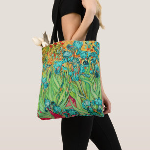 PixDezines Van Gogh Teal Irises/St. Remy Tote Bag