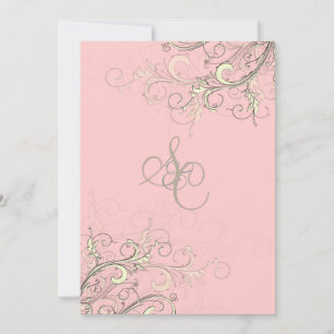 PixDezines vanilla swirls/diy cupcake pink Invitation