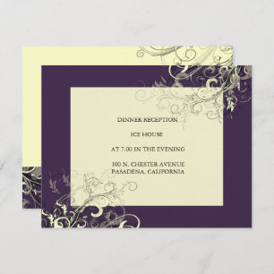 PixDezines Vanilla Swirls/DIY Dark Purple Bckgrnd Invitation