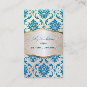 PixDezines vendome damask/peacock colour Business Card