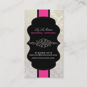 PixDezines Vendome Damask, Pearl Stock Business Card