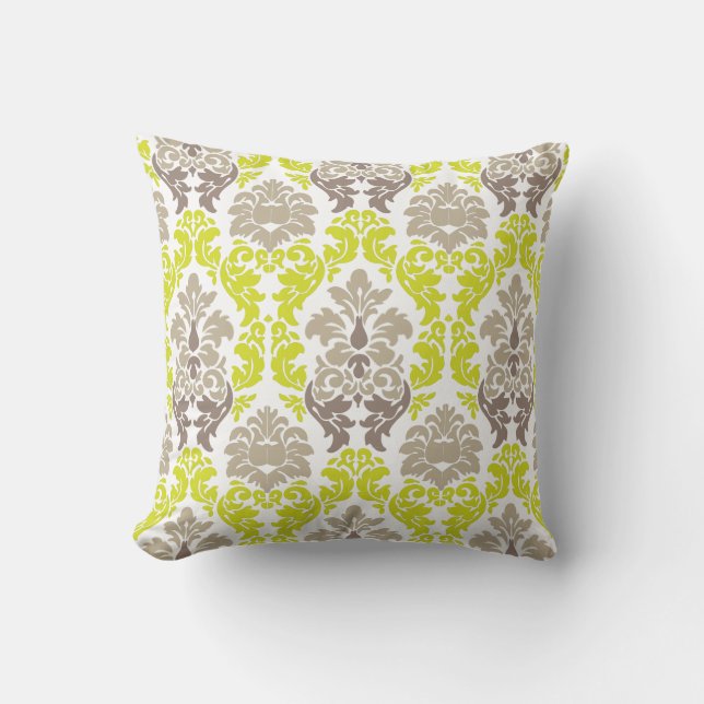PixDezines versailles damask/diy background colour Cushion (Front)
