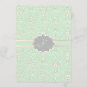 PixDezines Victorian Damask/seafoam/DIY colour Invitation