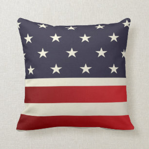 PixDezines vintage american flag Cushion