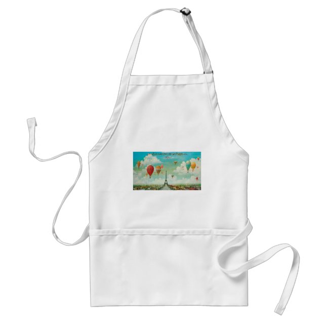 PixDezines vintage balloons/eiffel/paris Standard Apron (Front)