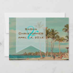 PixDezines Vintage Beach Scence/hualalai Invitation