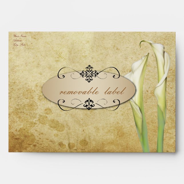PixDezines Vintage Calla Lily envelopes (Front)
