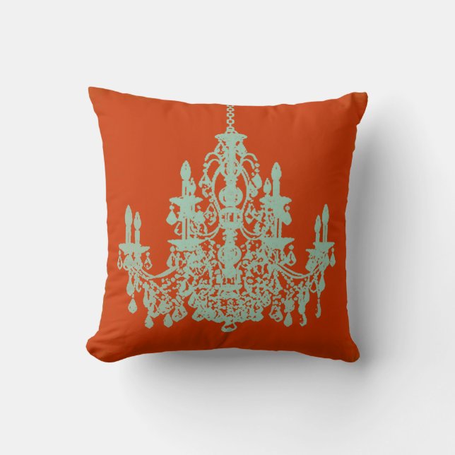 PixDezines vintage chandeliers/DIY background Cushion (Front)
