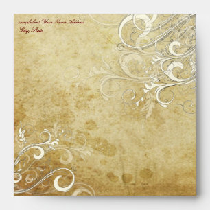 PixDezines Vintage Cream Swirls envelopes