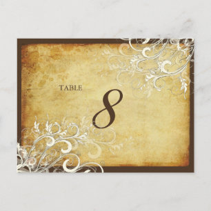 PixDezines vintage cream swirls table cards
