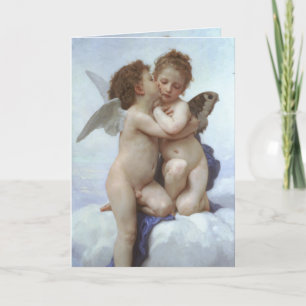 PixDezines Vintage, Cupid and Psyche as Children Holiday Card