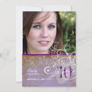PixDezines Vintage Damask Swirl/2011 Graduation Invitation