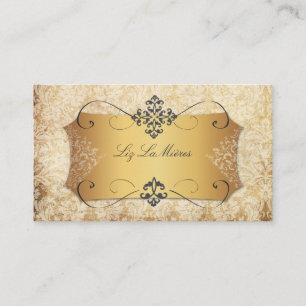 PixDezines vintage desiree lace damask Business Card