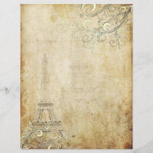 PixDezines Vintage Eiffel Tower+Swirls